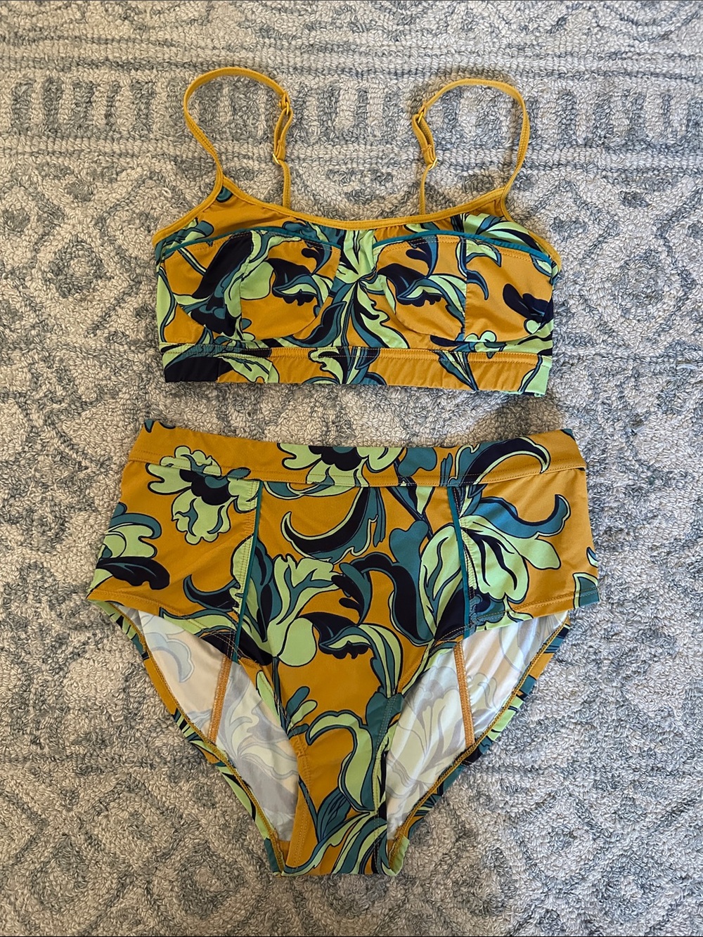 Anthropologie Botanical Bralette and panty set small XS